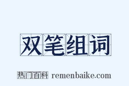 双笔组词是什么意思的图片